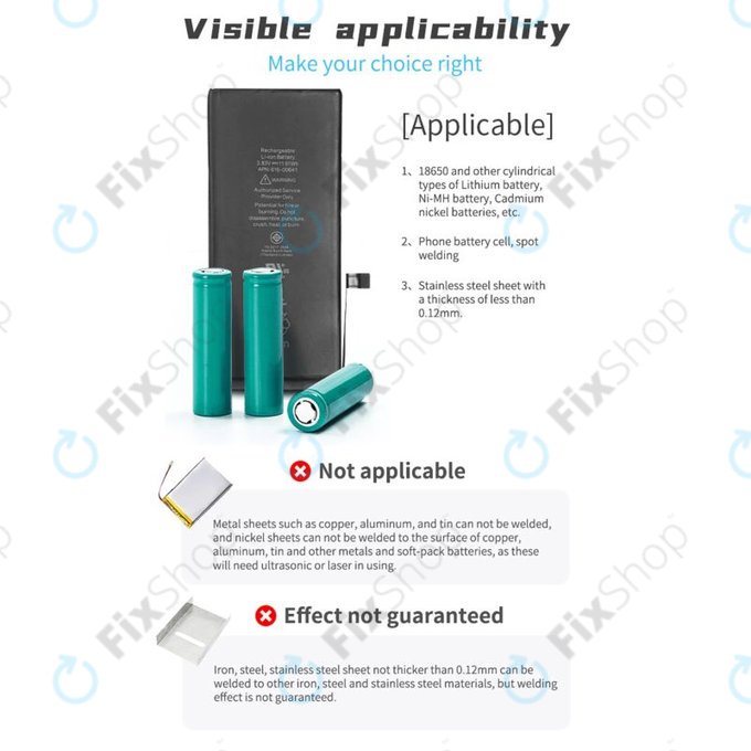 QianLi Macaron - Set micropunct de sudura pentru repararea bateriei Flex (iPhone 11 - 12 Pro Max)