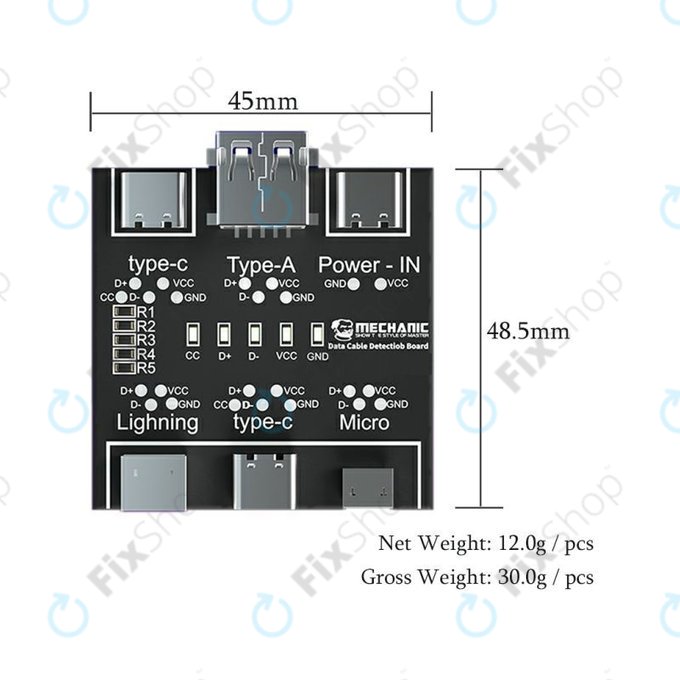 Mechanic DT3 - Cable Tester (Lightning, USB-C, microUSB)