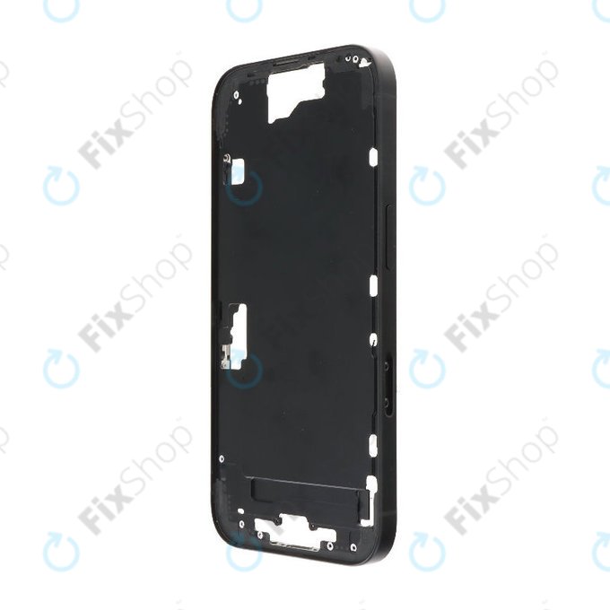 Apple iPhone 16 - Ramă mijlocie + Butoane de pornire + Volum (Black)