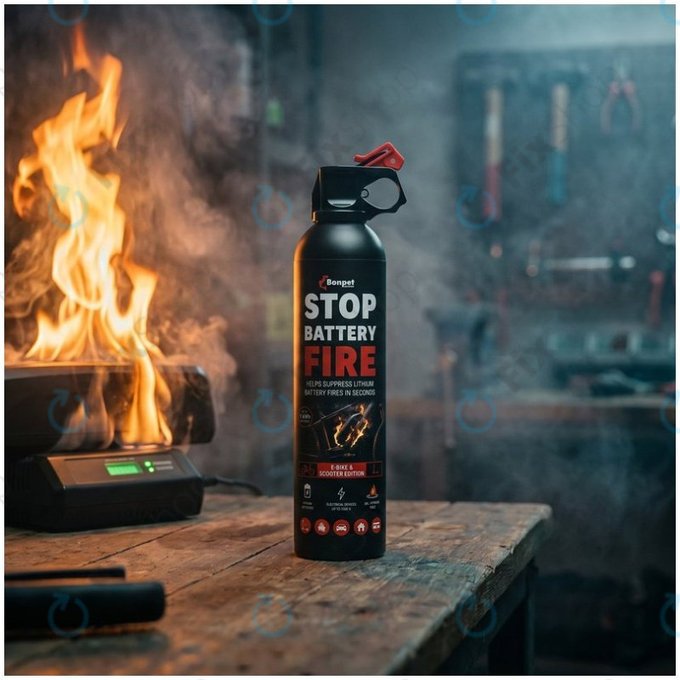 Bonpet Spray de stingere pentru baterii cu litiu, 500 ml, E-Bike & Scooter Edition