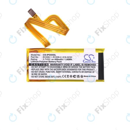 Baterie pentru Apple iPod Classic 6th Gen, iPod 5G, iPod Video, 450mAh, Li-Pol, 3.7V, EC008, HQ