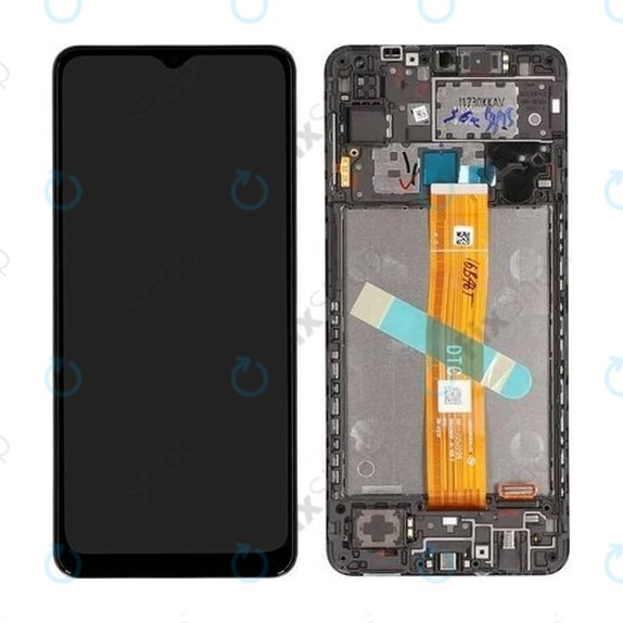 Samsung Galaxy A12 A127F, A032F - Ecran LCD + Sticlă Tactilă + Ramă (Black) - GH82-26485A, GH82-26486A Genuine Service Pack