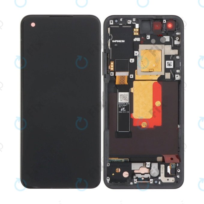 Asus Zenfone 9 AI2202 - Ecran LCD + Sticlă Tactilă + Ramă (Midnight Black) OLED