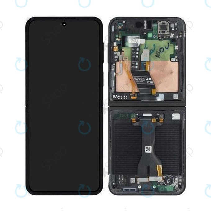 Samsung Galaxy Z Flip 7 FE F761B - Ecran LCD + Sticlă Tactilă + Ramă (Black) - GH82-37734A Genuine Service Pack