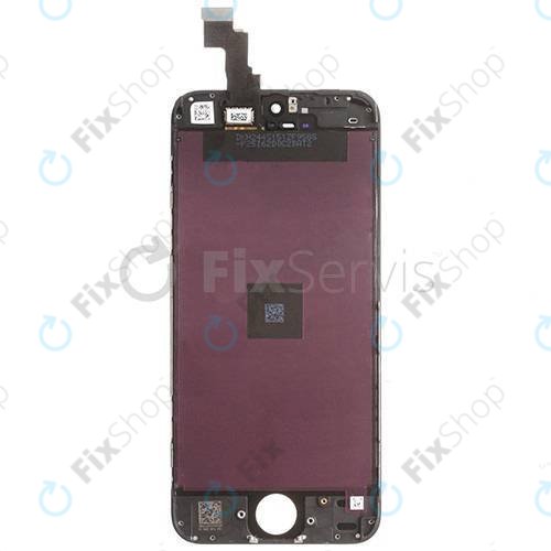 Ecran pentru iPhone 5C, Black, Sticlă tactilă cu ramă