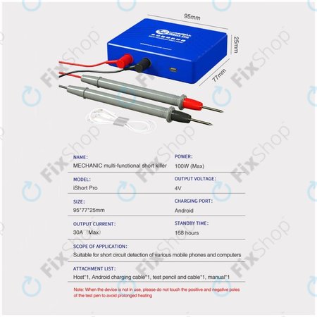Mechanic iShort Pro - Detector de scurtcircuit multifuncțional și dispozitiv de îndepărtare