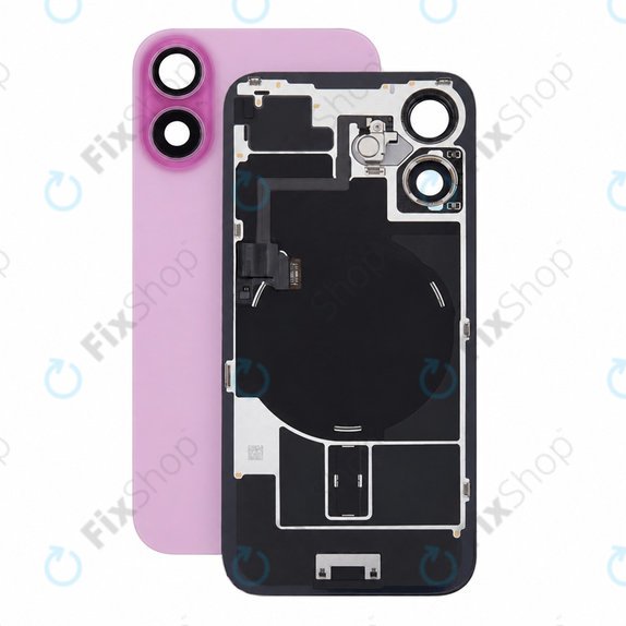 Sticlă carcasă spate pentru iPhone 16, Pink, Pulled A