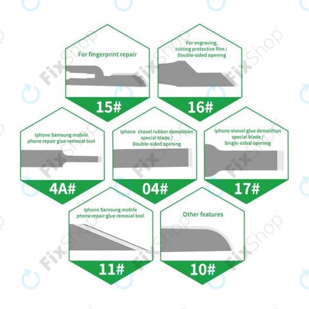 Relife RL-101B - Set de Unelte pentru îndepărtarea adezivului 8in1