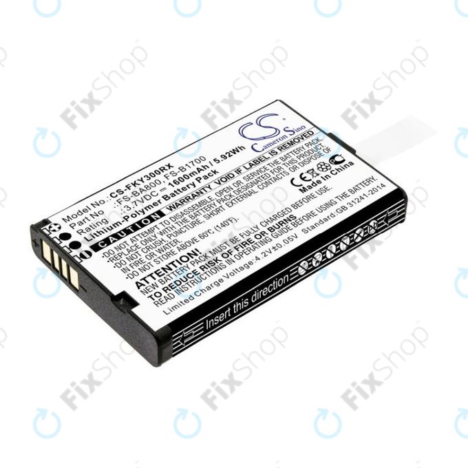 Baterie pentru Flysky FA605, FS-GT2B, FS-I10, 1600mAh, Li-Pol, 3.7V, FS-BA800, HQ