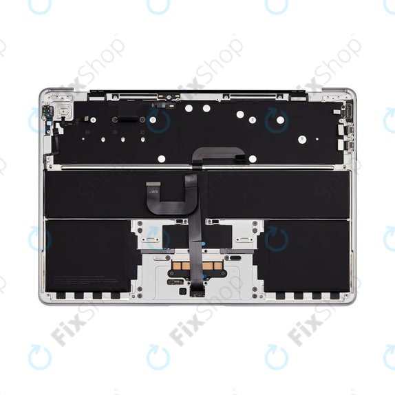 Ramă superioară tastatură pentru MacBook Air 13", A3113 (2024), cu tastatură US și baterie, Silver, 661-40228, Genuine Apple