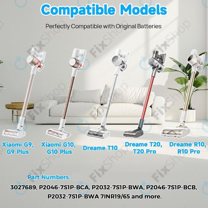 Baterie pentru Xiaomi Dreame G9, G10, T10, T20, R10, 3027689 Li-Ion 25.2V 3500mAh