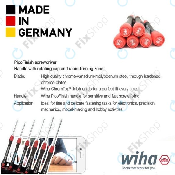 Wiha PicoFinish® 260P - Şurubelniţă de precizie - plat 1,0 mm