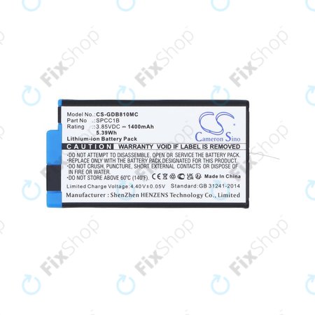 Baterie pentru GoPro Max, Max 360, Acbat-001, 1400mAh, Li-Ion, 3.85V, SPCC1B, HQ