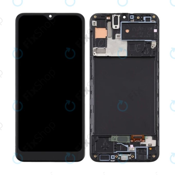 Samsung Galaxy A30s A307F - Ecran LCD + Sticlă Tactilă + Ramă (Prism Crush Black) TFT