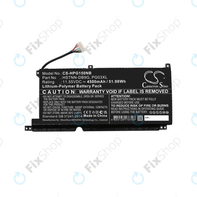 Baterie pentru HP Pavilion Gaming 15,16, Spectre X360 15, 4500mAh, Li-Pol, 11.55V, 3ICP6/60/72, HQ