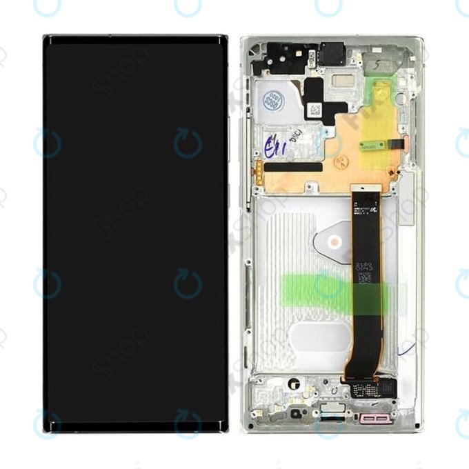 Samsung Galaxy Note 20 Ultra N986B - Ecran LCD + Sticlă Tactilă + Ramă (Mystic White) - GH82-23596C, GH82-31461C Genuine Service Pack