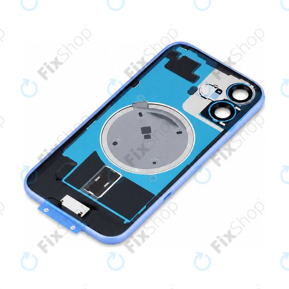 Apple iPhone 16 - Sticlă pentru carcasa din spate + Sticlă cameră + Placă metalică + Magneți MagSafe (Ultramarine)