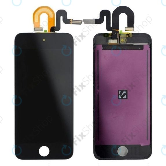 Ecran LCD pentru iPod Touch (5th Gen, 6th Gen, 7th Gen), Black, Sticlă tactilă cu ramă