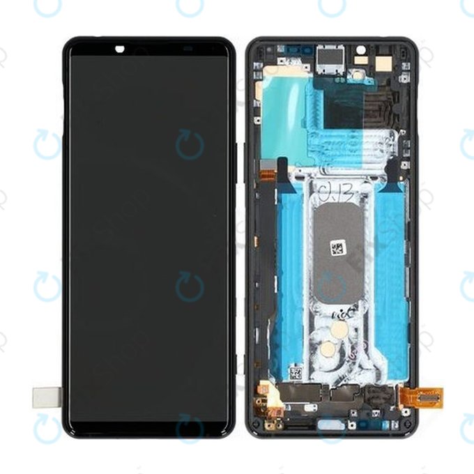 Sony Xperia 5 II - Ecran LCD + Sticlă Tactilă + Ramă (Black) - A5024932A Genuine Service Pack