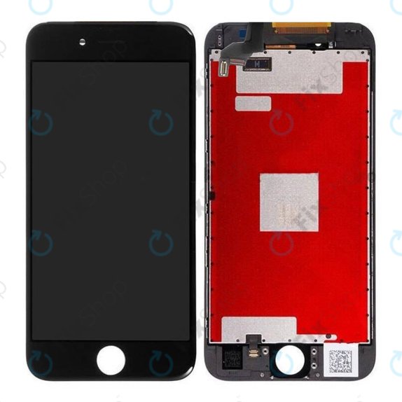 Ecran pentru iPhone 6S, Black, Sticlă tactilă cu ramă, Refurbished