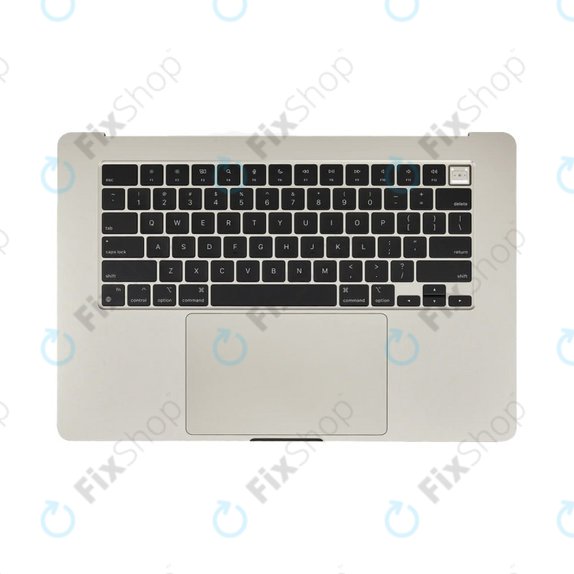 Ramă superioară tastatură pentru MacBook Air 15", A3114 (2024), cu tastatură US și baterie, Starlight, 661-40268, Genuine Apple
