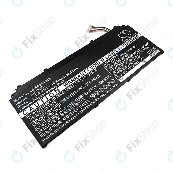 Baterie pentru Acer Aspire S13, Chromebook R13, 4600mAh, Li-Pol, 11.55V, AP15O3K, HQ