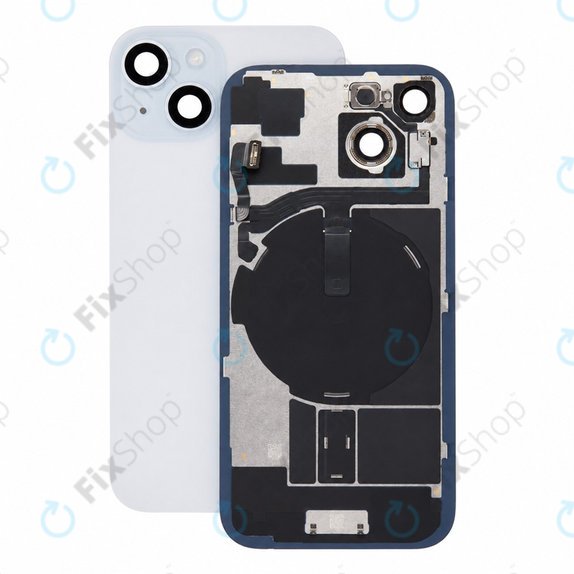 Sticlă carcasă spate pentru iPhone 15, Blue, Pulled A