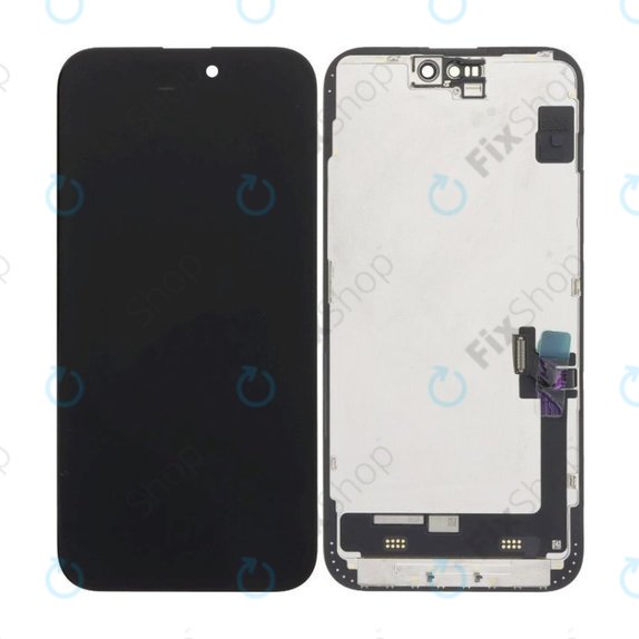 Ecran Soft OLED pentru iPhone 15 Plus, Sticlă tactilă cu ramă, FixPremium