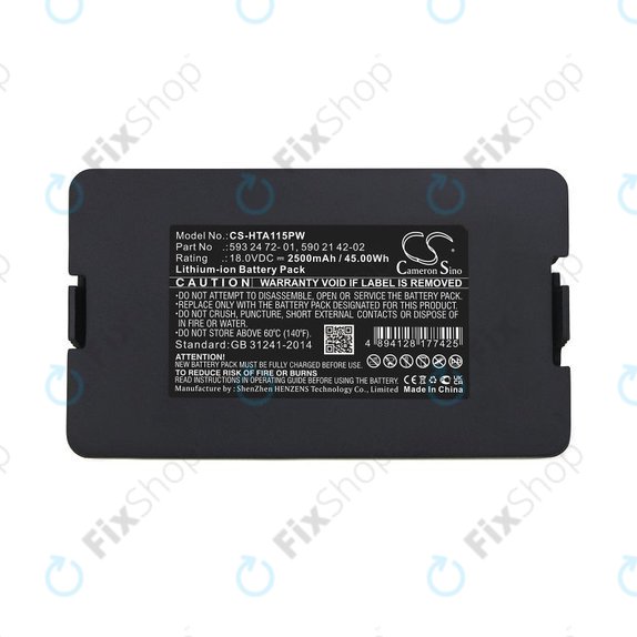 Baterie pentru Flymo Easilife 800, Gardena Sileno Life 1250, Husqvarna Automower 520, 2500mAh, Li-Ion, 18V, 593 24 72-01, HQ