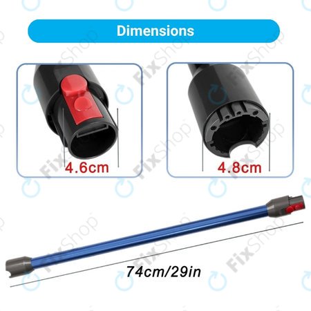 Dyson V12 - Tija de aspirare (Albastru)