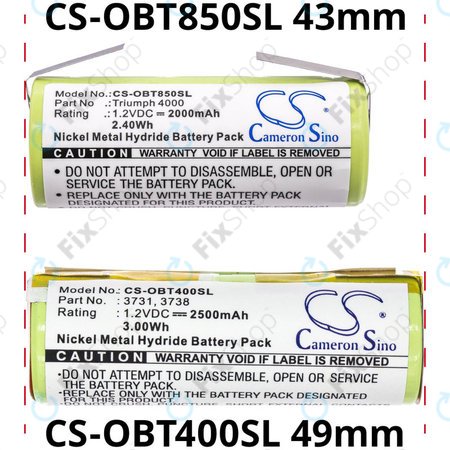 Baterie pentru Oral-B Triumph 4000, 2000mAh, Ni-MH, 1.2V, 3761, HQ