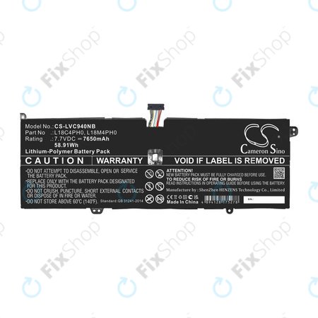 Baterie pentru Lenovo Yoga C940, 7650mAh, Li-Pol, 7.7V, L18C4PH0, HQ