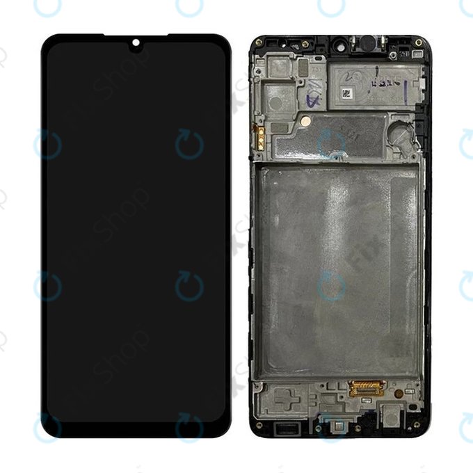 Samsung Galaxy M22 M225F - Ecran LCD + Sticlă Tactilă + Ramă (Black) OLED