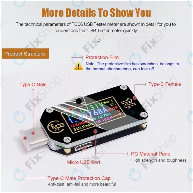 Joy-it JT-TC66C - USB Multimeter (USB-C)