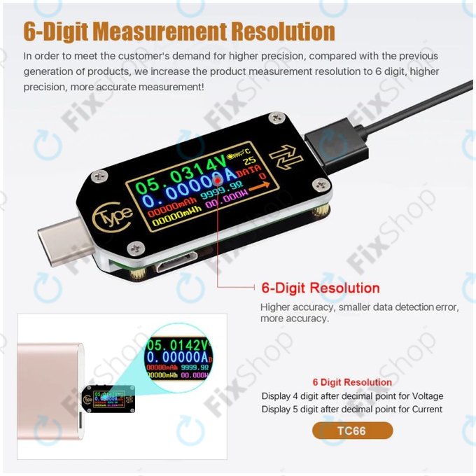 Joy-it JT-TC66C - USB Multimeter (USB-C)