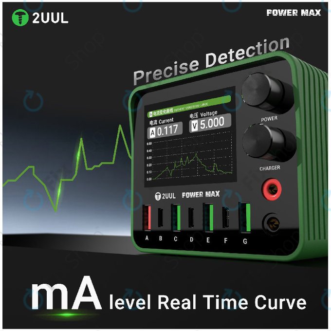 Stație de încărcare multi-port 200W, 2UUL PC01