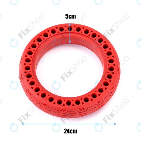 Xiaomi Mi Electric Scooter 1S, 2 M365, Essential, Pro, Pro 2 - Anvelopă Durabilă Completă Tubeless (Tip 1) (Red)