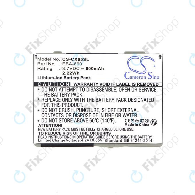 Baterie pentru Siemens M8, A31, CS66, SS66, 600mAh, Li-Ion, 3.7V, EBA-660, HQ