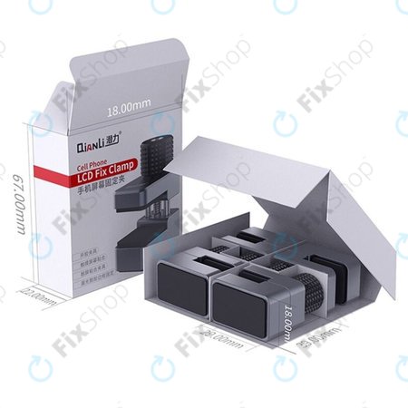 QianLi - Clemă metalică cu umplutură din cauciuc - Span 11mm (4buc)