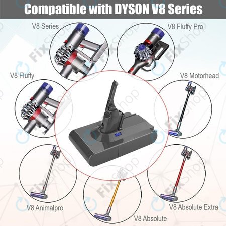 Dyson V8 - Baterie 215681, PM8-US-HFB1497A Li-Ion 21.6V 3000mAh