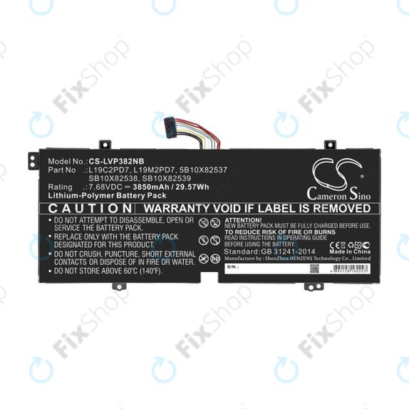 Baterie pentru Lenovo IdeaPad 3, Duet 3, 3850mAh, Li-Pol, 7.68V, L19C2PD7, HQ