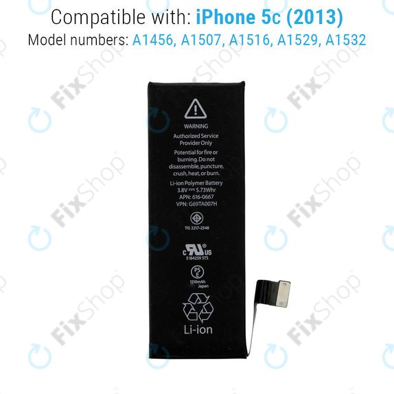 Baterie pentru iPhone 5C, 1510mAh