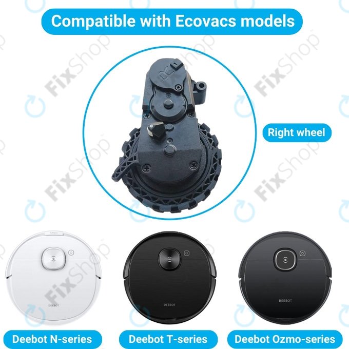Ecovacs Deebot N-series, T-series, Ozmo-series - Roată cu Motor (Dreapta)