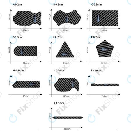 iFixes - Unealtă de Deschidere Ultra-Subțire din Carbon A