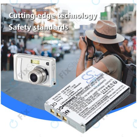 Baterie pentru Agfa, Aosta, Avant, Benq, Minolta, Olympus, Polaroid, 600mAh, Li-Ion, 3.7V, Li-80B, HQ