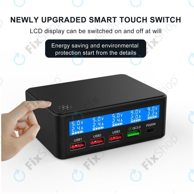 FixPremium - Statie de incarcare USB (USB 2.0, USB 3.0, USB-C)