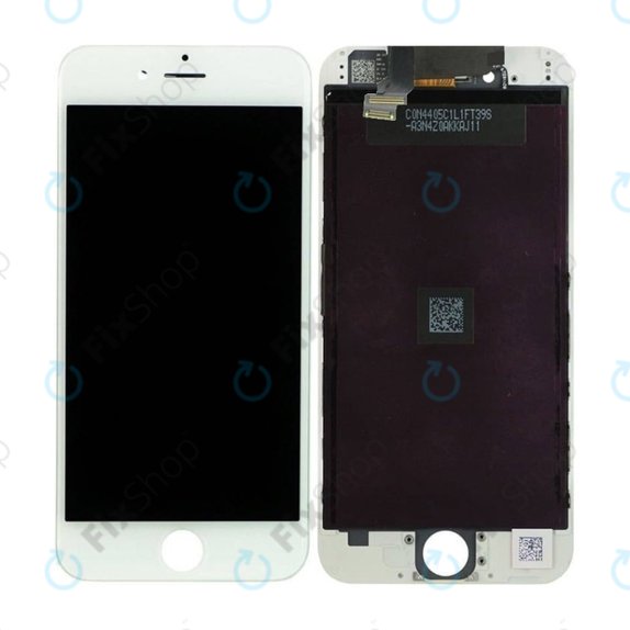 Ecran In-Cell pentru iPhone 6, White, Sticlă tactilă cu ramă, FixPremium