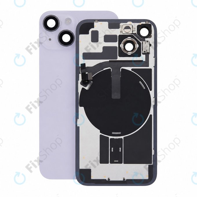 Sticlă carcasă spate pentru iPhone 14, Purple, Pulled A