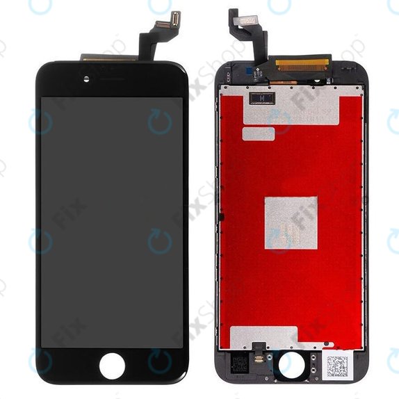 Ecran pentru iPhone 6S, Black, Sticlă tactilă cu ramă