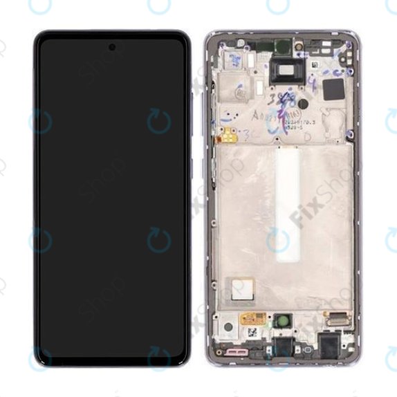 Samsung Galaxy A52s 5G A528B - Ecran LCD + Sticlă Tactilă + Ramă (Awesome Violet) - GH82-26861C, GH82-26909C, GH82-26863C, GH82-26910C Genuine Service Pack